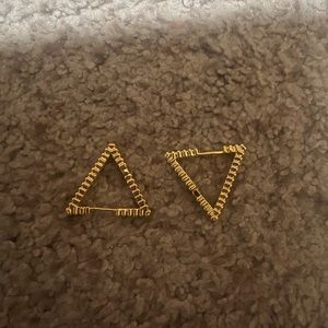 Geometric gold earrings
